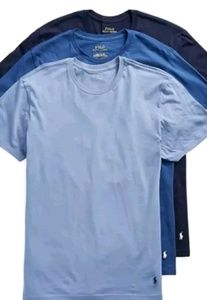 Polo Ralph Lauren 3 Pack Crew T Shirts Blues NEW